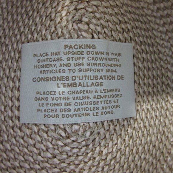ERIC JAVITS Natural Woven Stylish Hat USA - Picture 6 of 7
